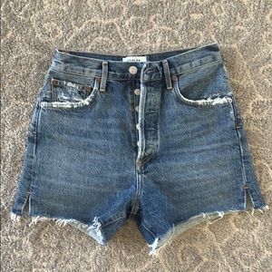 Agolde high rise denim shorts